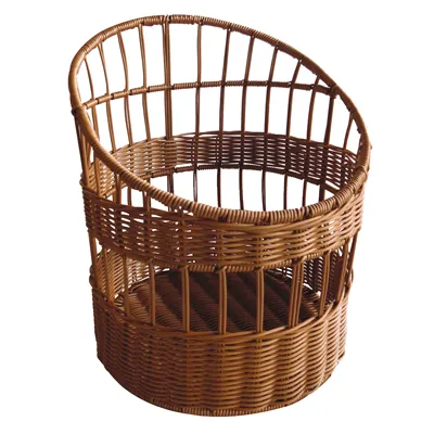 Claie à pain ronde en plastique marron ø 35 x 42 cm – Claie à pain porteuse - Claie à porter - Vanneries