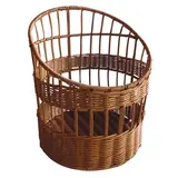 Claie à pain ronde en plastique marron ø 35 x 42 cm – Claie à pain porteuse - Claie à porter - Vanneries