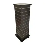 Tour rainurée 4 faces à roulettes 45 × 45 × 133 cm Square - Colonne rainurée 4 faces - Gris anthracite - Meubles rainurés