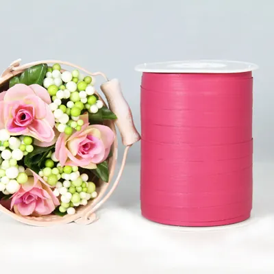 Bolduc mat rose framboise 10 mm x 250 m polypropylène – Ruban cadeau – Gamme Dune - Bolducs unis-3