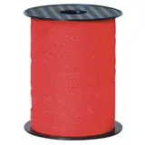 Bolduc rouge pailleté 10 mm x 100 m « Broadway Rochetti » polypropylène – Ruban cadeau pailleté rouge frisable - Bolducs unis