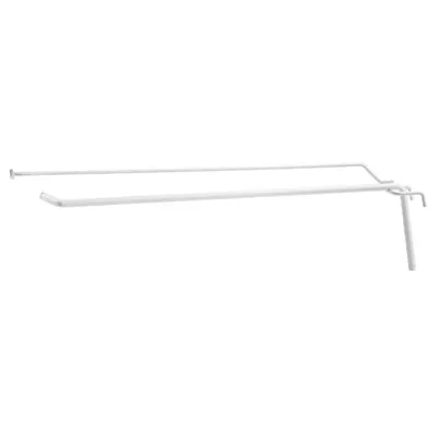 Broche simple avec tige T pour présentoir grille L 30 cm x ø 4 mm Métal blanc - Lot de 10 - Broches et Bras pour grilles
