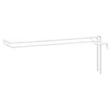 Broche double pour présentoir grille L 30 cm x ø 3 mm Métal blanc - Crochet double - Lot de 10 - Broches et Bras pour grilles