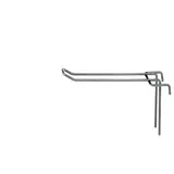 Broche double pour présentoir grille L 10 cm x ø 4 mm Métal chromé - Crochet double - Lot de 10 - Broches et Bras pour grilles