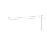 Broche double pour présentoir grille L 20 cm x ø 4 mm Métal blanc - Crochet double - Lot de 10 - Broches et Bras pour grilles