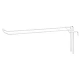 Broche double pour présentoir grille L 30 cm x ø 4 mm Métal blanc - Crochet double - Lot de 10 - Broches et Bras pour grilles