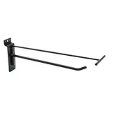 Broche simple pour panneau rainuré avec tige porte-étiquette ø 6 mm x L 20 cm - Tige simple - Métal - Noir - Lot de 10 - Broches simples pour panneaux rainurés