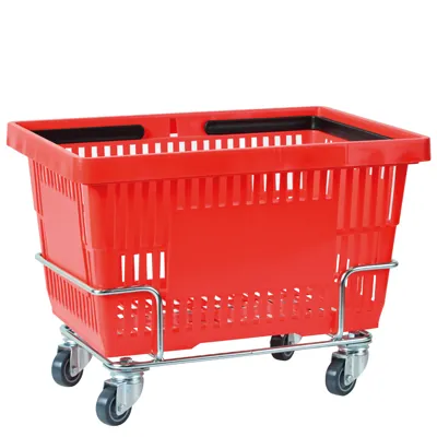 Chariot à roulettes pour paniers libre service 22 et 28 L - Paniers magasin-2