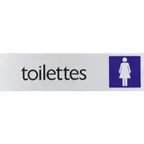 Plaque alu Toilettes Dames - Plaques adhésives Alu