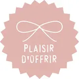Étiquettes cadeaux adhésives Plaisir d'offrir rose pâle ø 35 mm - Paquet de 500  - Étiquettes cadeaux adhésives