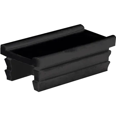 Manchon plastique noir sablé pour montant 30x60mm - Ligne Store noir Sablé pas de 25 mm