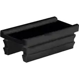 Manchon plastique noir sablé pour montant 30x60mm - Ligne Store noir pas de 25 mm