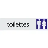 Plaque alu Toilettes - Plaques adhésives Alu