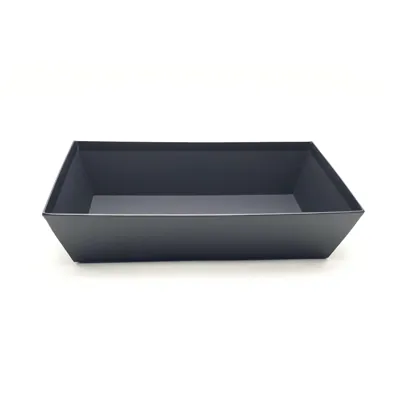 Corbeille carton rectangulaire noir 33 x 20 x 7,4 cm, paquet de 10 - Corbeilles carton