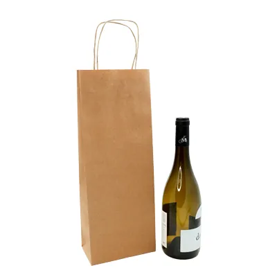 Sacs kraft 1 bouteille - Sacs pour bouteilles de vin-3