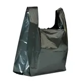 Sac bretelle plastique réutilisable noir PEBD 50L 50μ 40 x 20 x 70 cm - Lot de 250 - Sacs plastique bretelles