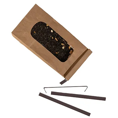 Barrette fermeture sachet - Lien kraft pour sachet - Attache lien twist kraft - Marron - Lot de 1000 - Clips fermeture sachets, Barrettes fermeture sachets-3