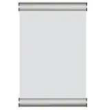 Cadre de porte aluminium A4 - gris - Porte-visuels muraux - à suspendre