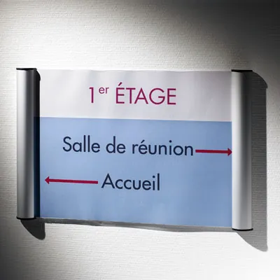 Cadre de porte aluminium A4 - gris - Porte-visuels muraux - à suspendre-4
