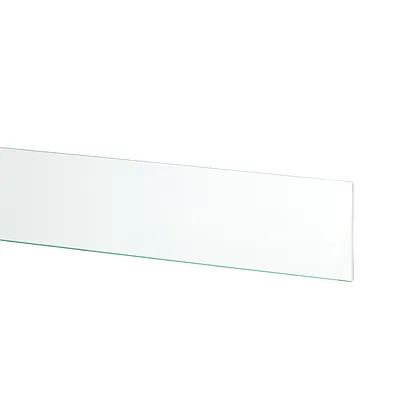 Tablette transparente verre trempé pour rayonnage magasin 100 x 20 cm, ép. 6 mm - Verre clair - Lot de 2 - Tablettes Verre