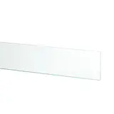 Tablette transparente verre trempé pour rayonnage magasin 100 x 20 cm, ép. 6 mm - Verre clair - Lot de 2