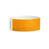 Bracelet papier indéchirable numéroté Tyvek 25 x 255 mm - Bracelet d'identification - Orange fluo - Lot de 250 - Bracelets évènementiels