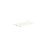 Tablette droite bois mélaminé 62,7 x 33 cm ép. 19 mm, chants droits minces, pour Gamme Square - Blanc craie