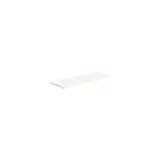 Tablette droite bois mélaminé 62,7 x 21 cm ép. 19 mm, chants droits minces, pour Gamme Square - Blanc craie