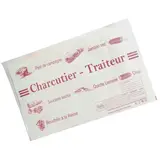 Pochette papier charcuterie traiteur avec fermeture adhésive 33 x 25 cm - Pochette adhésive boucherie - Paquet de 500 - Films, papiers ingraissables et sachets papier alimentaires