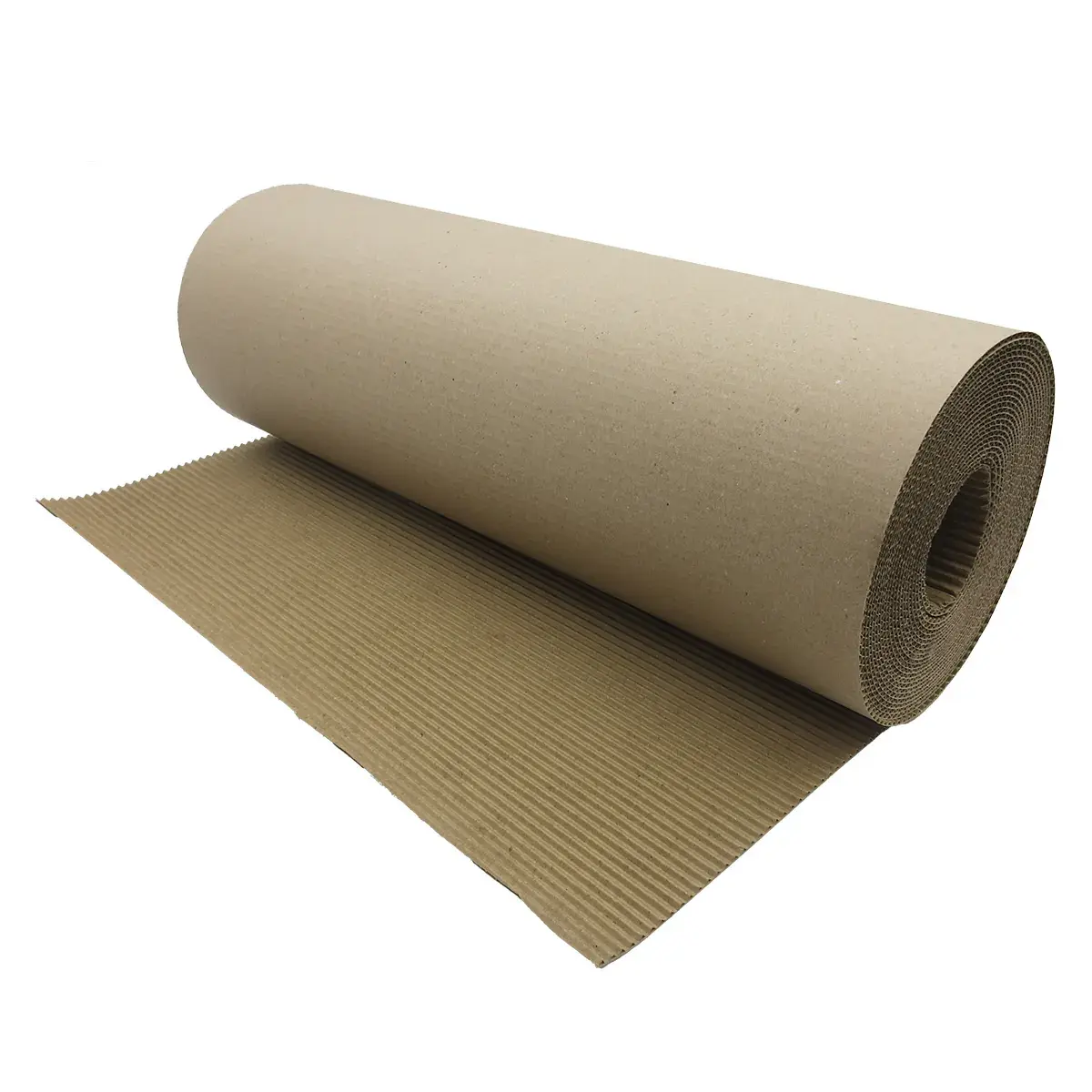 Carton ondulé simple face 350 g/m² – Brun - Rouleau de 100 cm x 50 m - Kraft, carton ondulé