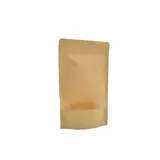 Sachet doypack avec fenêtre 250 ml 12 x 4 x 20 cm fermeture zip - Sachet stand up - Brun - Lot de 50 - Sachets doypacks