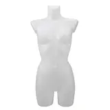 Buste femme plastique H 82 cm - Torse femme plastique - Blanc - Bustes mannequins femmes