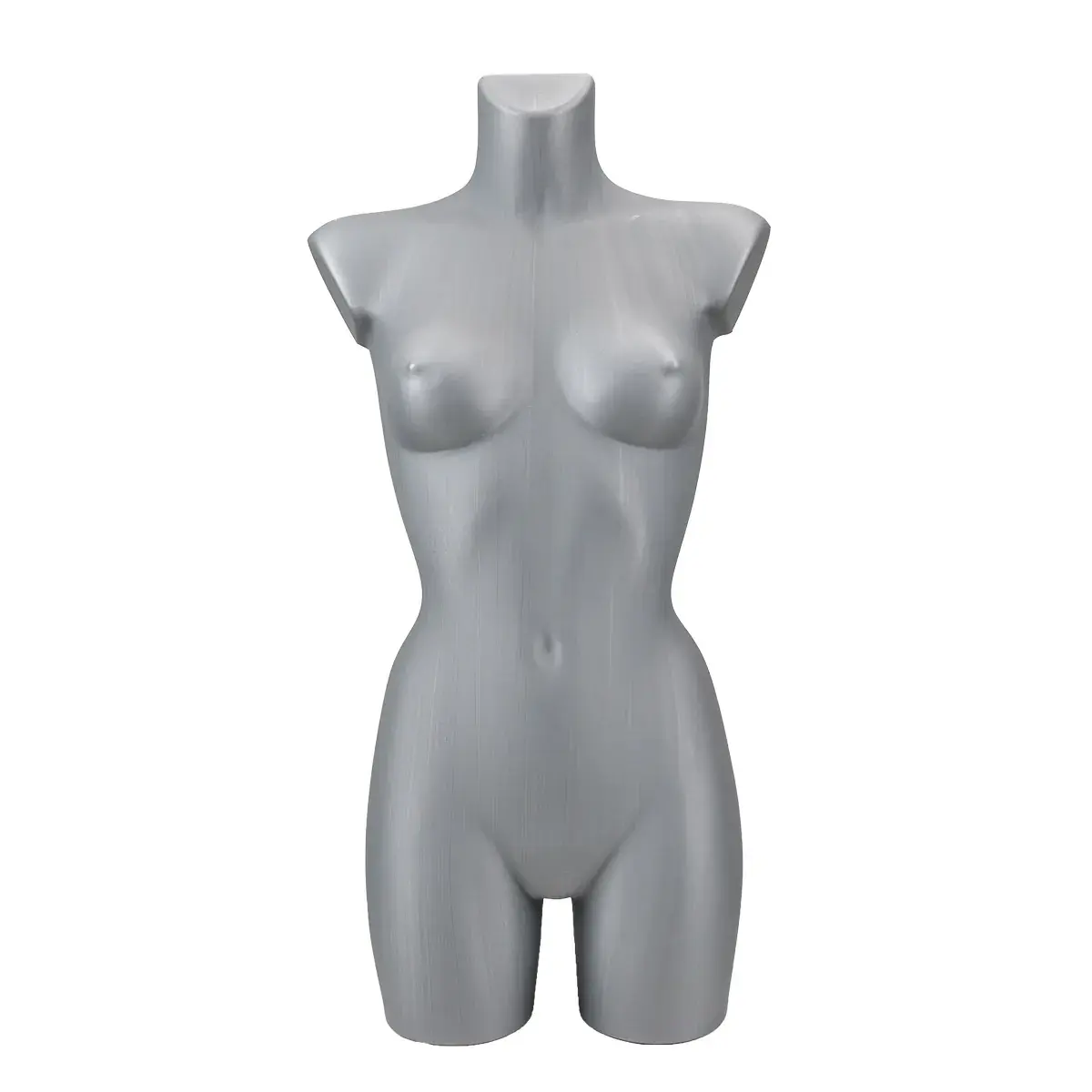 Buste femme plastique H 82 cm - Torse femme plastique - Gris - Bustes mannequins femmes