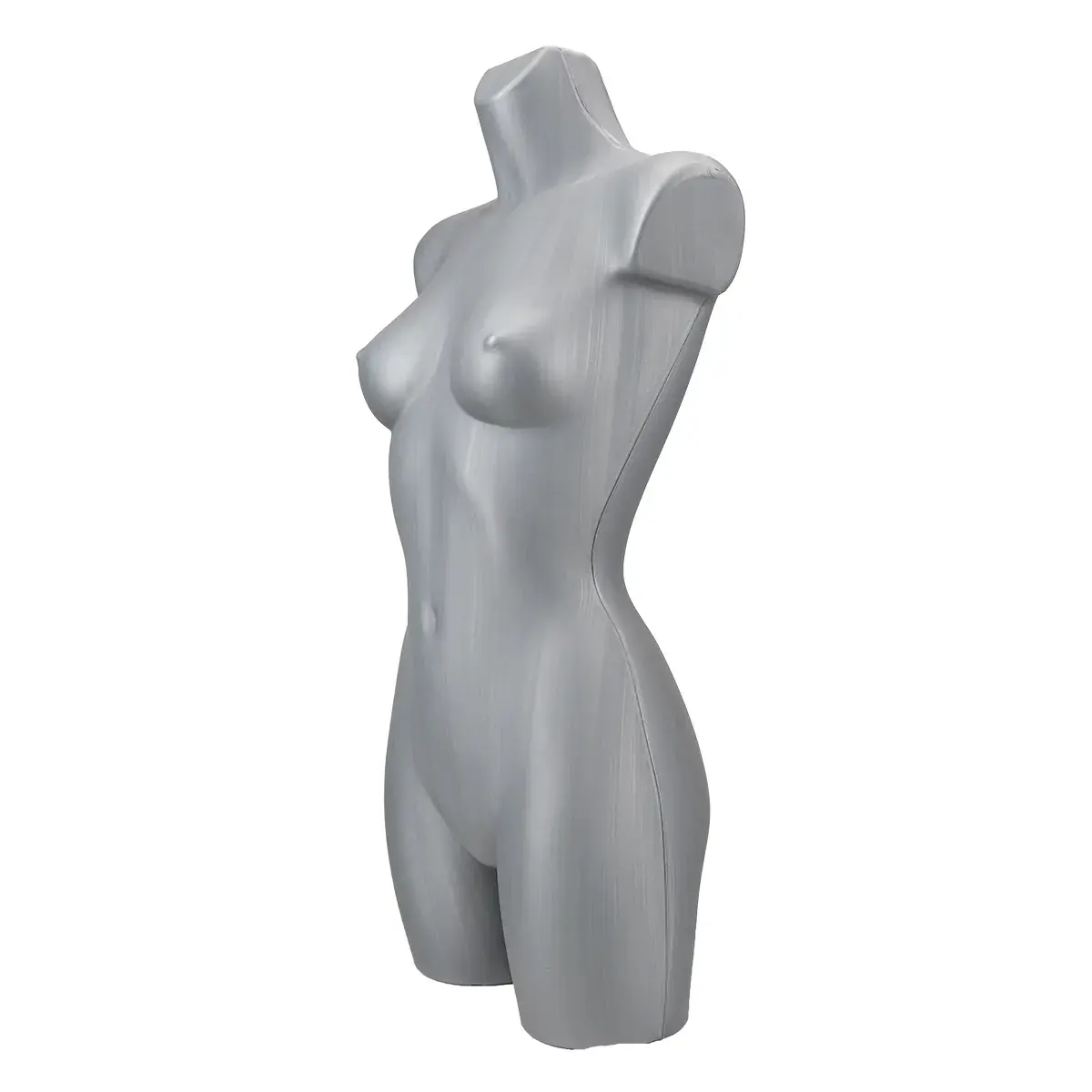 Buste femme plastique H 82 cm - Torse femme plastique - Gris - Bustes mannequins femmes-2