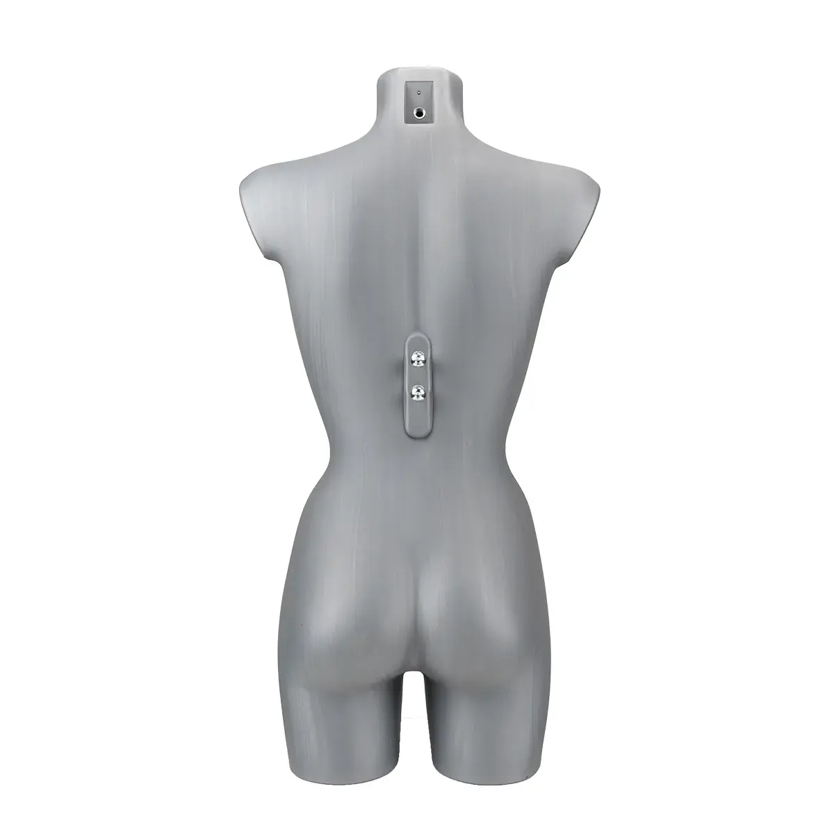 Buste femme plastique H 82 cm - Torse femme plastique - Gris - Bustes mannequins femmes-3