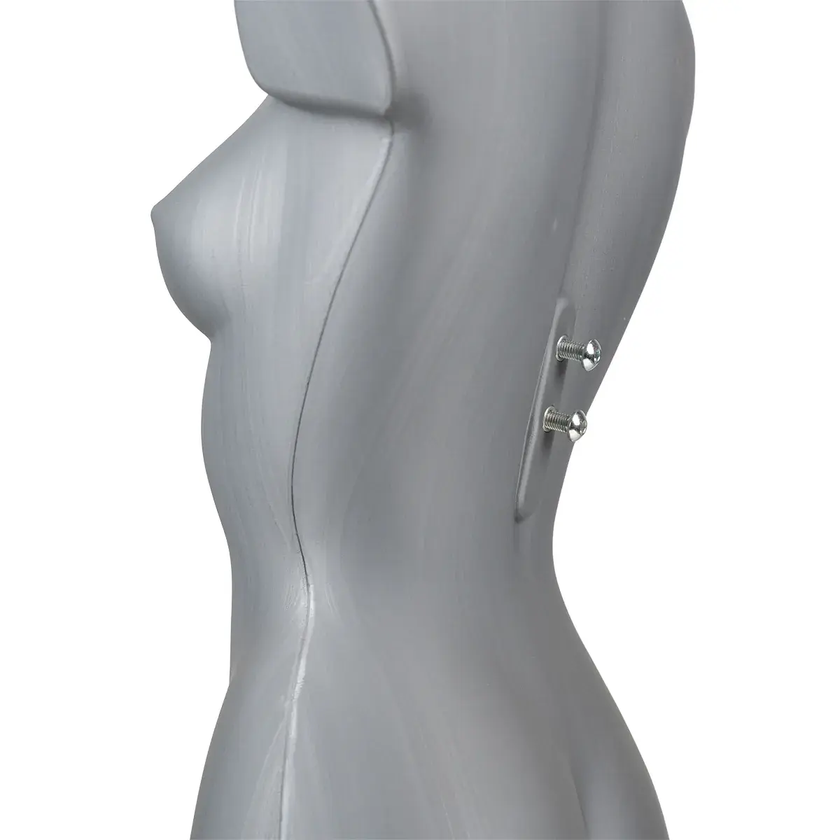 Buste femme plastique H 82 cm - Torse femme plastique - Gris - Bustes mannequins femmes-5