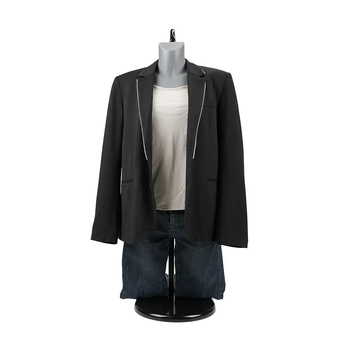 Buste femme plastique H 82 cm - Torse femme plastique - Gris - Bustes mannequins femmes-7