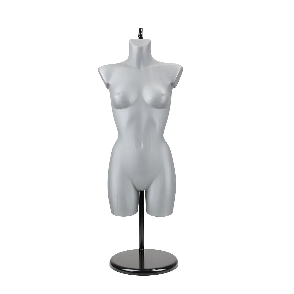 Buste femme plastique H 82 cm - Torse femme plastique - Gris - Bustes mannequins femmes-11