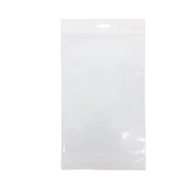 Sachet plastique transparent avec rabat adhésif et trou européen 23x32cm PP 60µ - Sachet de conditionnement - Lot de 100 - Sacs rabats adhésifs