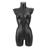 Buste femme plastique H 82 cm - Torse femme plastique - Noir - Bustes mannequins femmes
