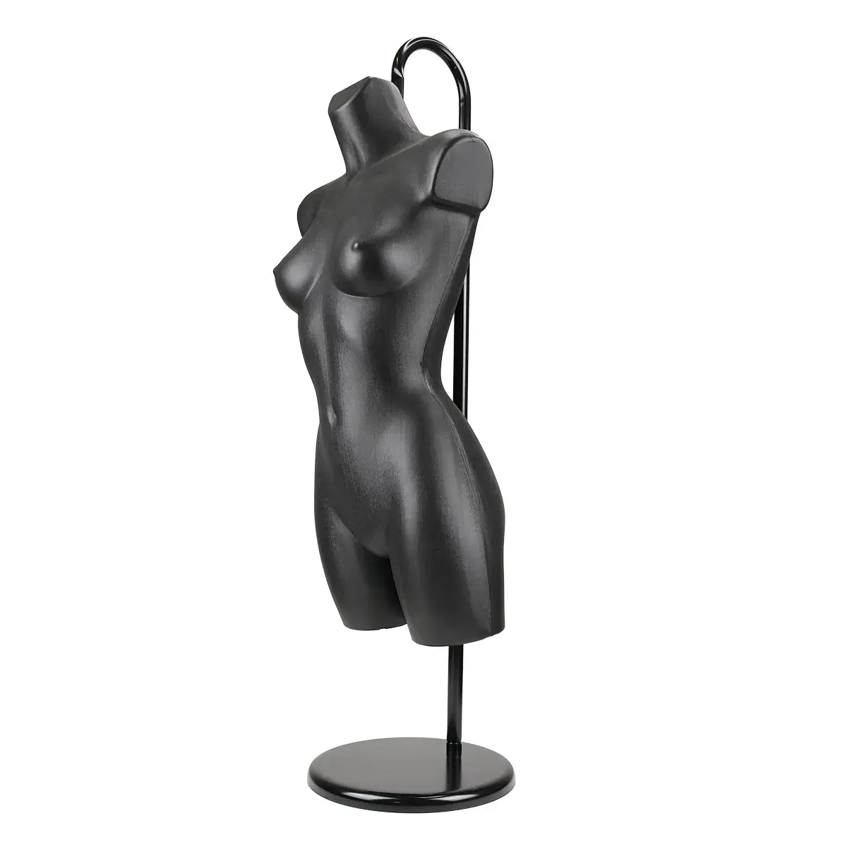 Buste femme plastique H 82 cm - Torse femme plastique - Noir - Bustes mannequins femmes-11