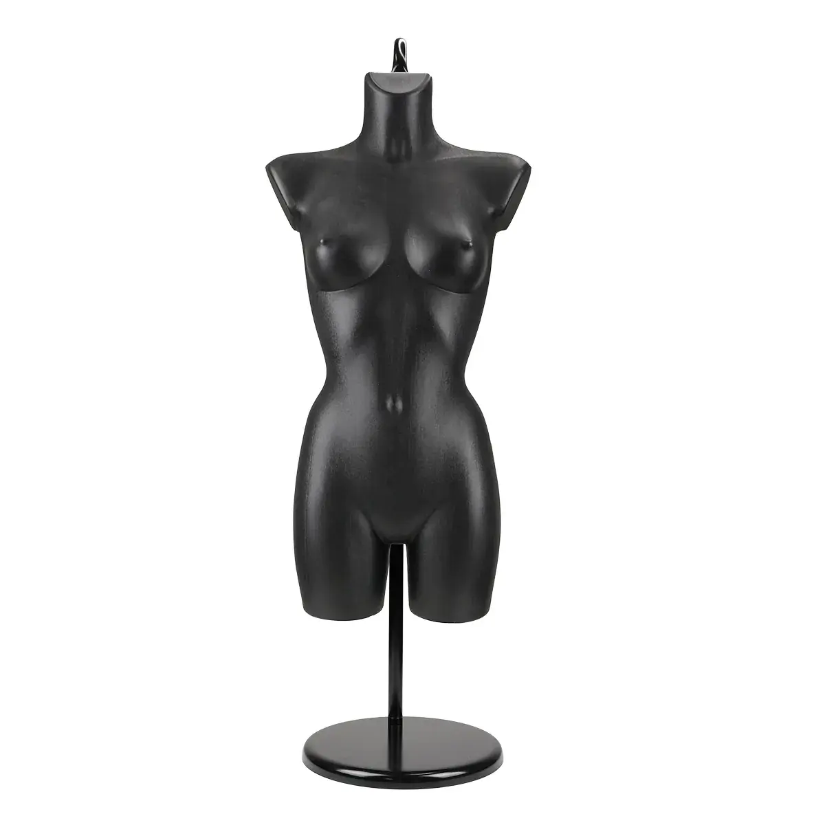 Buste femme plastique H 82 cm - Torse femme plastique - Noir - Bustes mannequins femmes-12