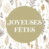 Étiquettes cadeaux adhésives carrées Joyeuses Fêtes esprit forêt 35 x 35 mm – Paquet de 500 - Étiquettes Noël