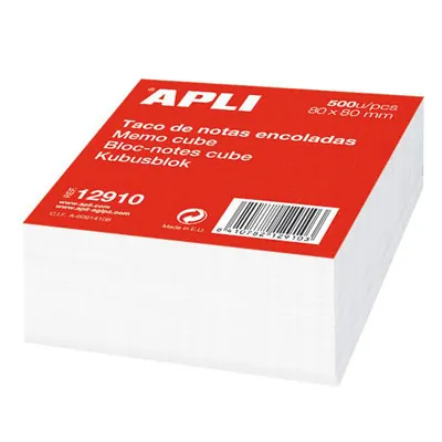 Bloc cube encollé - Notes adhésives, Blocs cubes, Fiches Bristol