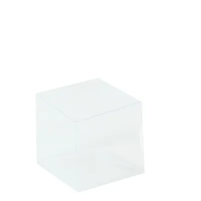 Ballotin transparent 8 x 8 x 8 cm PVC - Boîte à bonbons transparente - Lot de 10 - Ballotins chocolats vides