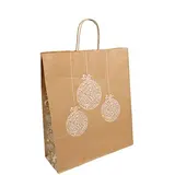 Sacs kraft à motif de Noël Natale - Sacs cadeaux Noël