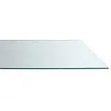 Tablette transparente verre trempé pour rayonnage magasin 100 x 50 cm, ép. 8 mm - Verre clair - Lot de 2
