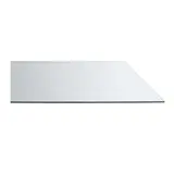 Tablette transparente verre trempé pour rayonnage magasin 66,5 x 30 cm, ép. 8 mm, angles arrondis - Lot de 2