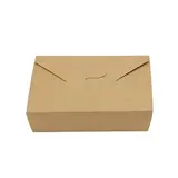 Boîte repas carton kraft 2000 ml 21,5 x 15,8 x 6,3 cm - Lunchbox carton - Lot de 50 - Boîtes repas jetables, Plateaux compartimentés