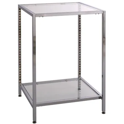 Structure de table métal chromé 65,2 x 65,2 x 90 cm - Piètement table - Armature table - Ligne Square 25 chromé